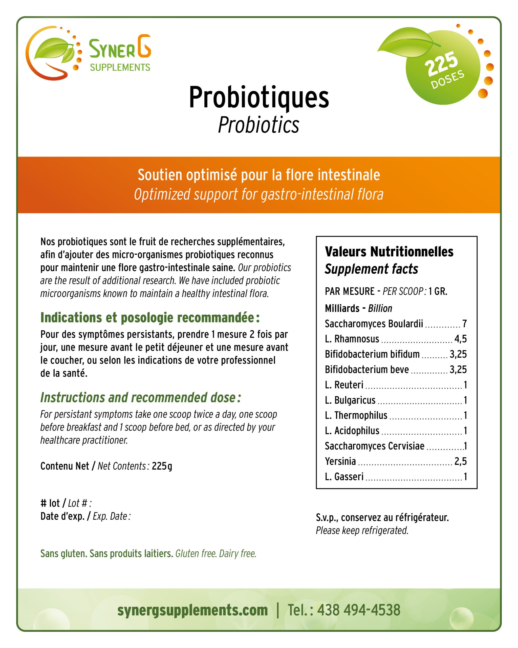 SynerG_Probiotiques225g