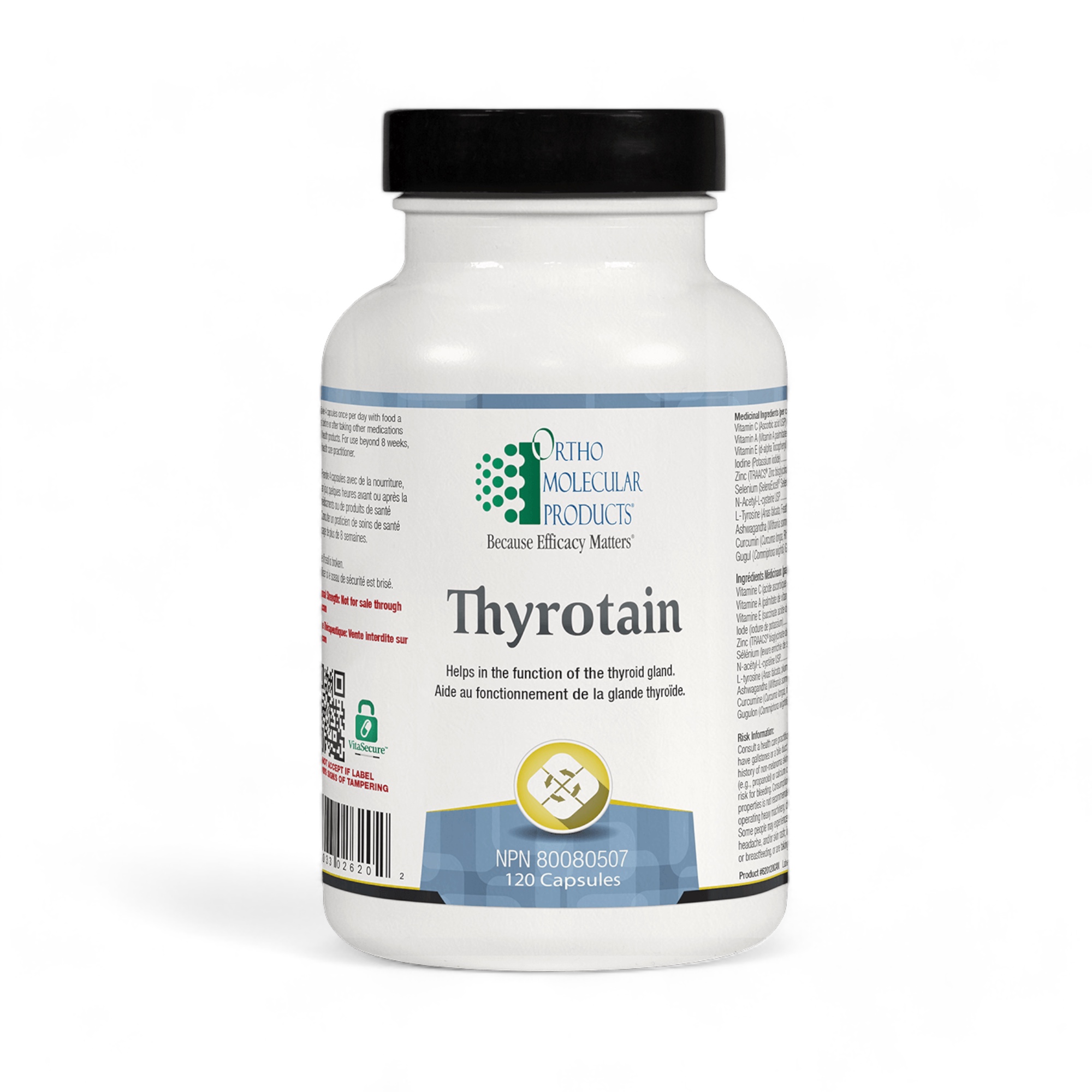 Thyrotain 120 capsules Ortho Molecular Products