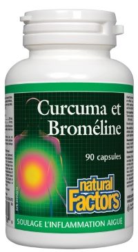 Curcuma et Broméline 90 Natural Factors