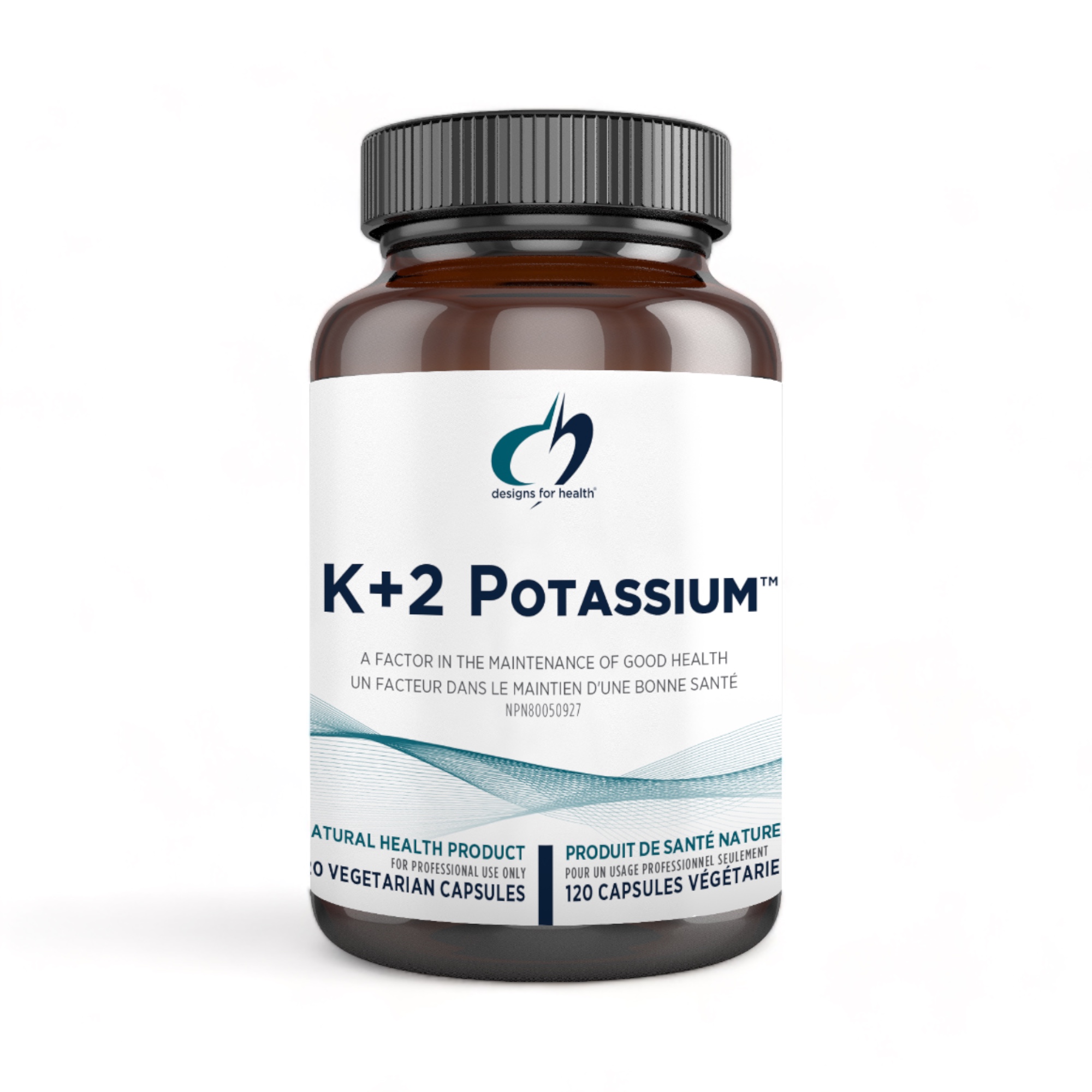 K+2 Potassium 120 capsules végétariennes Designs For Health