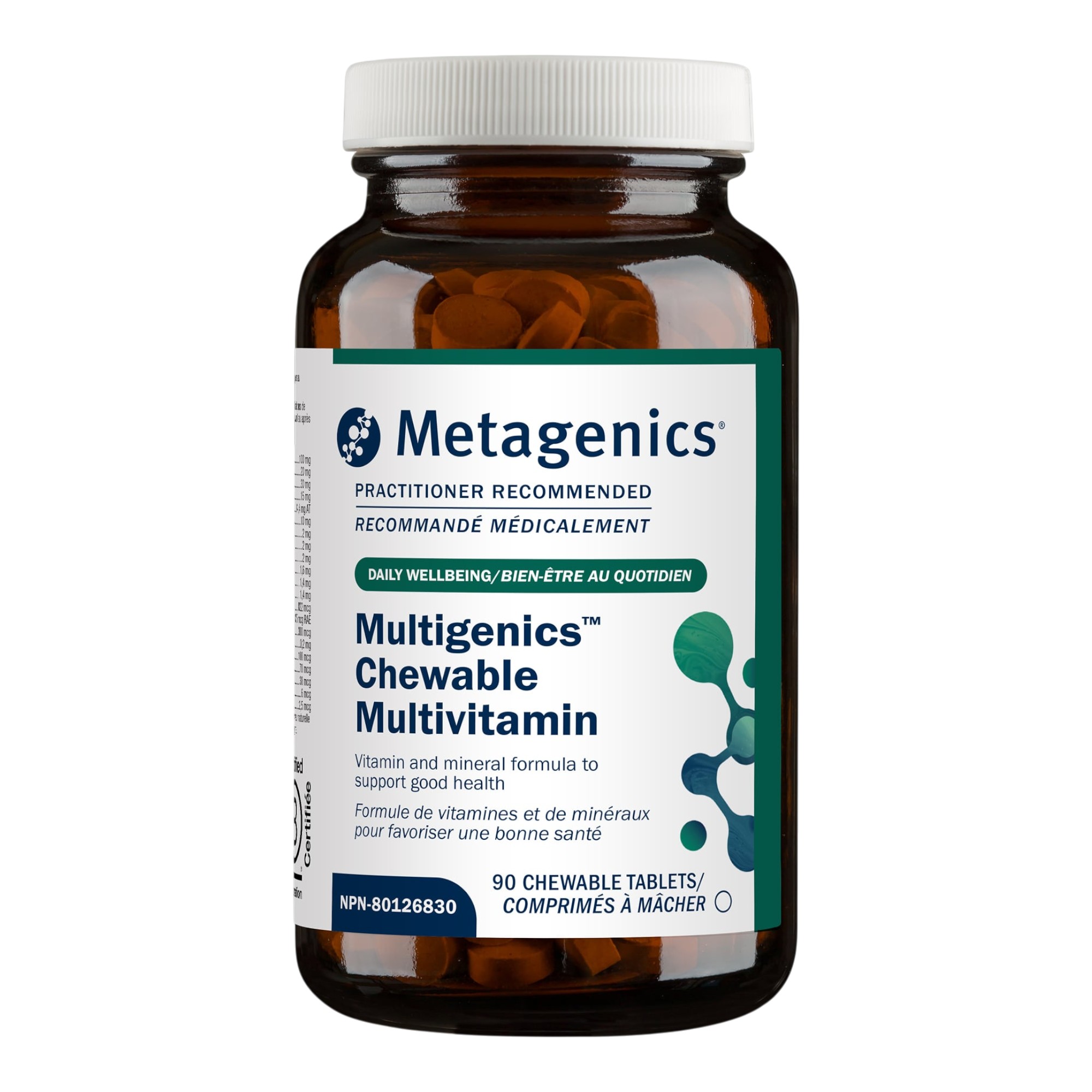 Multigenics™ 90 comprimés à croquer Metagenics