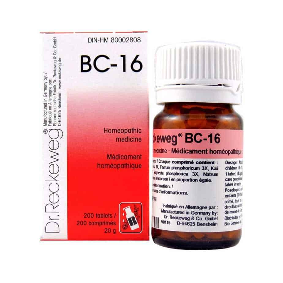BC-16 - 200 comprimés Dr. Reckeweg
