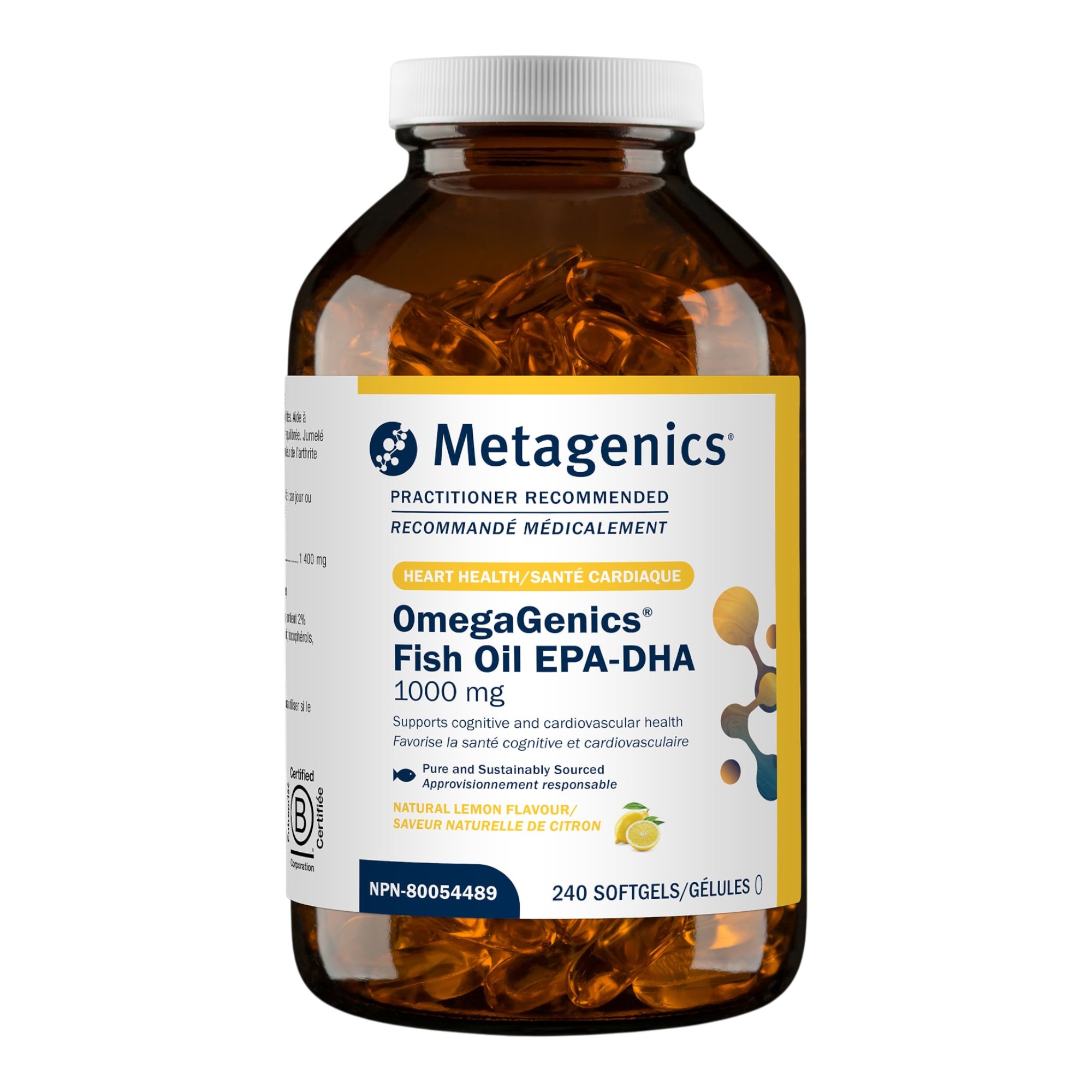 OmegaGenics® Fish Oil EPA-DHA 1000 (240 gélules) Metagenics
