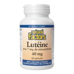 Lutéine avec 7 mg de zéaxanthine 40 mg (60 gélules) Natural Factors