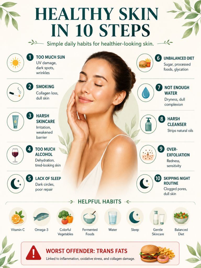 10 Steps for a Healthy Skin